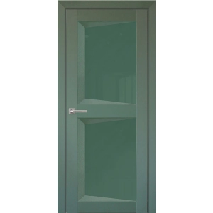 Дверь межкомнатная Перфекто 104 Зеленый бархат Остекленная