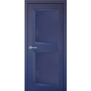 Дверь межкомнатная Перфекто 104 Синий бархат Остекленная