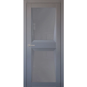 Дверь межкомнатная Перфекто 103 Серый бархат Остекленная