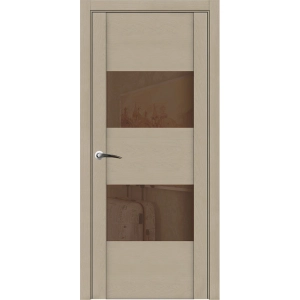 Дверь межкомнатная UniLine 30034 SoftTouch Кремовый Остекленная