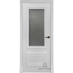 Дверь межкомнатная Престиж 1/2 Эмаль белая Остекленная