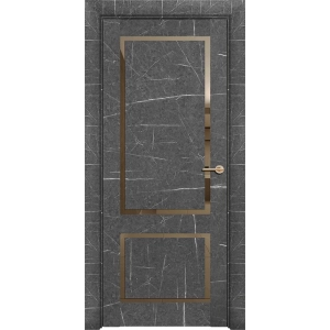 Дверь межкомнатная Neo Loft 301 Marable Soft Touch Торос Графит Остекленная