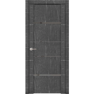 Дверь межкомнатная UniLine Mramor 30039/1 Marable Soft Touch Торос Графит Остекленная