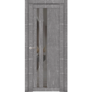 Дверь межкомнатная UniLine Mramor 30008/1 Marable Soft Touch Торос Серый Остекленная