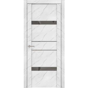 Дверь межкомнатная UniLine Mramor 30036/1 Marable Soft Touch Монте Белый Остекленная