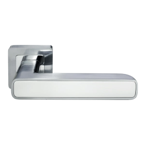 Дверные ручки Morelli FLEX DIY MH-44 SC/W-S55 Цвет - Mат. хром/белый