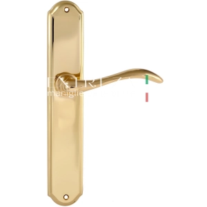 Дверная ручка Extreza AGATA (Агата) 310 на планке PL01 полированная латунь F01
