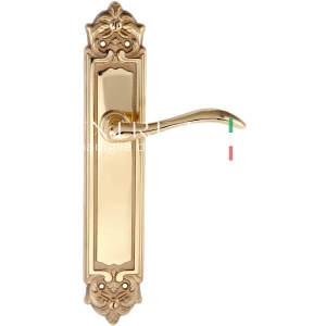 Дверная ручка Extreza AGATA (Агата) 310 на планке PL02 полированная латунь F01