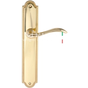 Дверная ручка Extreza AGATA (Агата) 310 на планке PL03 полированная латунь F01
