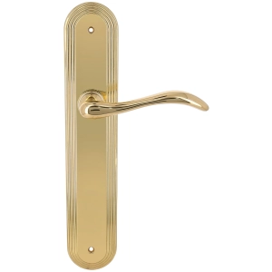 Дверная ручка Extreza AGATA (Агата) 310 на планке PL05 полированная латунь F01