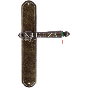 Дверная ручка Extreza DANIEL (Даниел) 308 на планке PL03 античная бронза F23