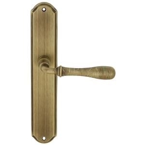 Дверная ручка Extreza CARRERA (Каррера) 321 на планке PL01 матовая бронза F03