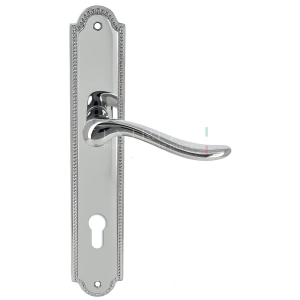 Дверная ручка Extreza TOLEDO (Толедо) 323 на планке PL03 CYL полированный хром F04