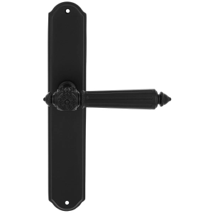 Дверная ручка Extreza LEON (Леон) 303 на планке PL01 черный матовый F22