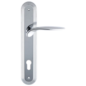 Дверная ручка Extreza CALIPSO (Калипсо) 311 на планке PL05 CYL полированный хром F04