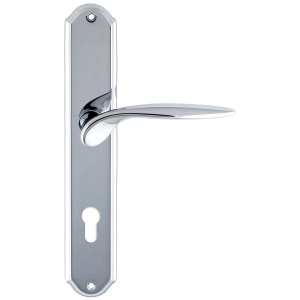 Дверная ручка Extreza CALIPSO (Калипсо) 311 на планке PL01 CYL полированный хром F04