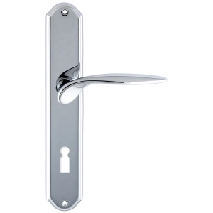 Дверная ручка Extreza CALIPSO (Калипсо) 311 на планке PL01 KEY полированный хром F04