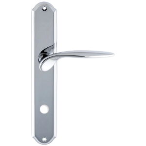 Дверная ручка Extreza CALIPSO (Калипсо) 311 на планке PL01 WC полированный хром F04