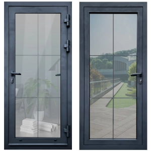 Алюминиевая дверь с терморазрывом RAL 7024