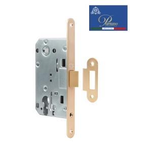Дверной замок бесшумный под цилиндр Portuno PP-11.07 Матовое золото