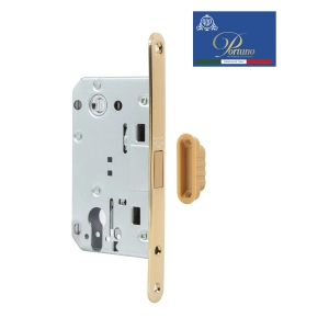 Дверной замок магнитный под цилиндр Portuno PM-10.07 Матовое золото