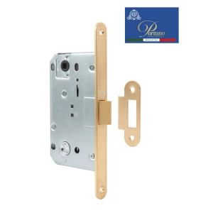 Дверной замок-защелка бесшумный сантехнический Portuno PP-WC.09.07 Матовое золото