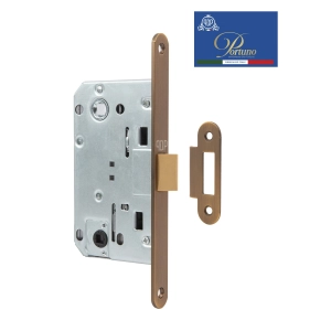 Дверной замок-защелка бесшумный сантехнический Portuno PP-WC.09.11 Матовый кофе