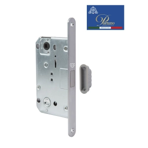 Дверной замок-защелка магнитная сантехническая Portuno PM-WC.08.02 Матовый хром