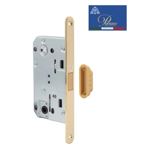 Дверной замок-защелка магнитная сантехническая Portuno PM-WC.08.06 PVD Полированное золото
