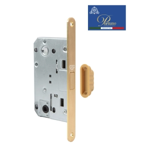 Дверной замок-защелка магнитная сантехническая Portuno PM-WC.08.07 Матовое золото