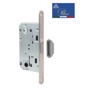 Дверной замок-защелка магнитная сантехническая Portuno PM-WC.08.14 Матовый никель