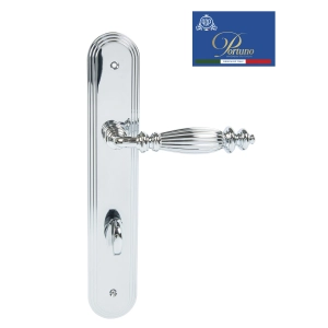 Дверная ручка на планке с фиксатором PORTUNO Siena 1010.01WC Полированный хром