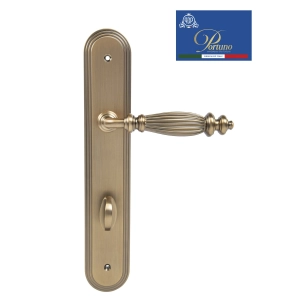 Дверная ручка на планке с фиксатором PORTUNO Siena 1010.11WC Матовый кофе
