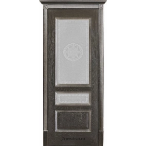 Дверь Вист Вена стекло Версачи (черная патина)