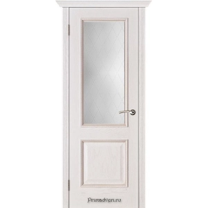 Дверь Вист Шервуд стекло Классик (белая патина)