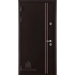 Дверь Regidoors Норд муар коричневый+вставка коричневый глянец (с терморазрывом)