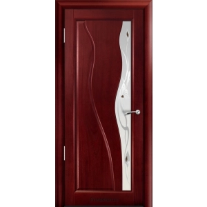 Дверь Milyana Ирэн Красное дерево Стекло светлое