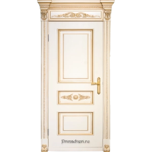 Дверь Тренто ПГ Молочный+золото 9001