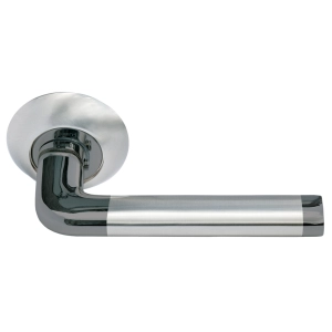 Дверная ручка DIY MH-03 SN/BN КОЛОННА Цвет - Белый никель/черный никель