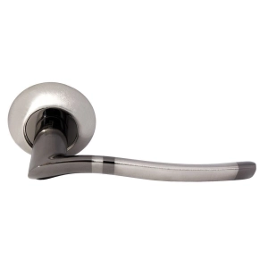 Дверная ручка DIY MH-04 SN/BN ФОНТАН Цвет - Белый никель/черный никель