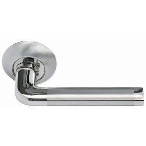 Дверная ручка MH-03 SN/CP КОЛОННА Цвет - Белый никель/полированный хром