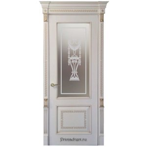 Дверь Модель №004 ПО Белый, RAL 9010, RAL 7035