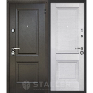 Входная дверь Сталлер Нова (Дуб черный/Монблан)