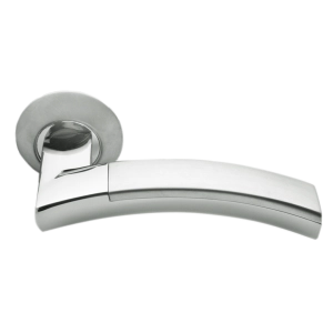 Дверная ручка MORELLI MH-12 SN/CP ДРЕВО ЖИЗНИ Белый никель/полированный хром