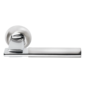 Дверная ручка MORELLI MH-13 SN/CP УПОЕНИЕ Белый никель/полированный хром