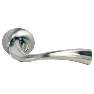 Дверная ручка MORELLI MH-15 SN/CP СОН Белый никель/полированный хром