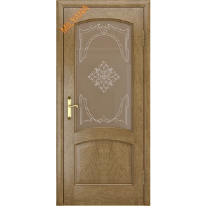 Дверь Milyana Grace Fiona Дуб янтарный стекло Валенсия