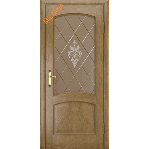 Дверь Milyana Grace Fiona Дуб янтарный стекло София