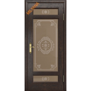 Дверь Milyana Grace Klarisa Дуб коньячный стекло Фиона
