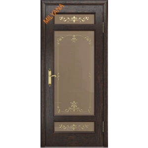 Дверь Milyana Grace Klarisa Дуб коньячный стекло Ребекка